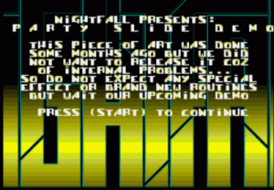 Nightfall - Party Slide Demo (PD) ROM