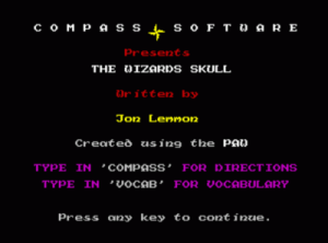 Blood Of Bogmole III - Wizards Skull (1986)(Compass Software)[a] ROM