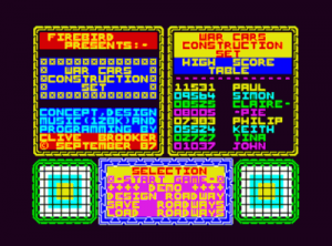 War Cars Construction Set (1987)(Firebird Software)[a][48-128K] ROM