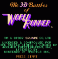 3-D Battles Of World Runner, The [hM34][a1]